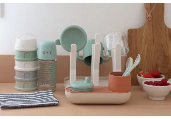 Beaba - Odkvapkávač na fľaše béžová/oranžová