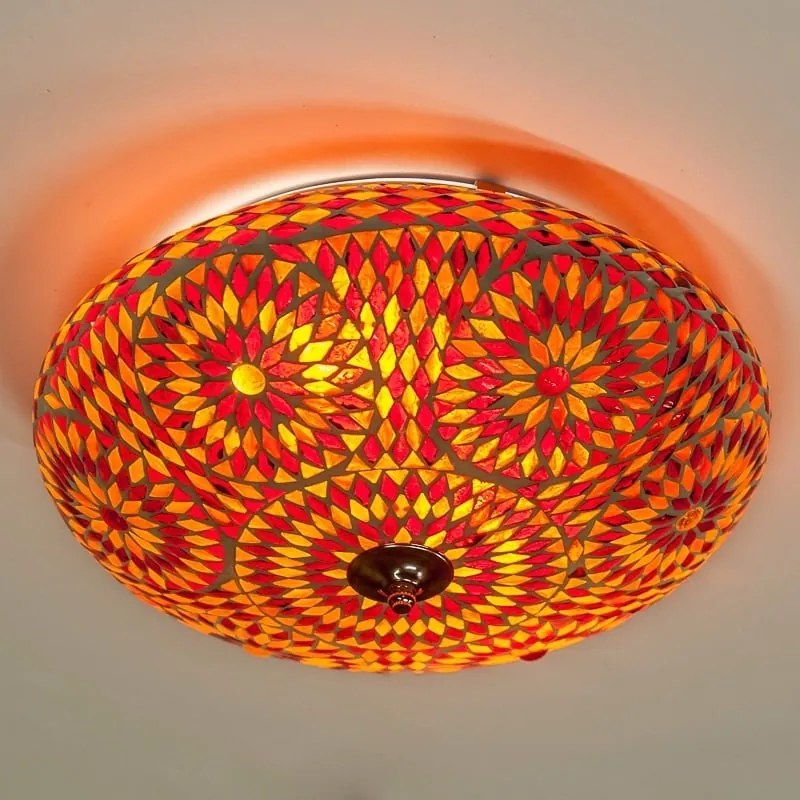 Turecké stropné svietidlo stropnica mozaika Melon RUBY Ø38