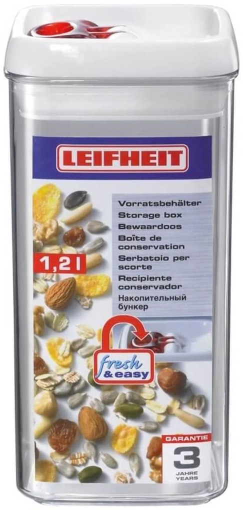LEIFHEIT Fresh &amp;amp; Easy Dóza na potraviny hranatá 1200 ml 31210
