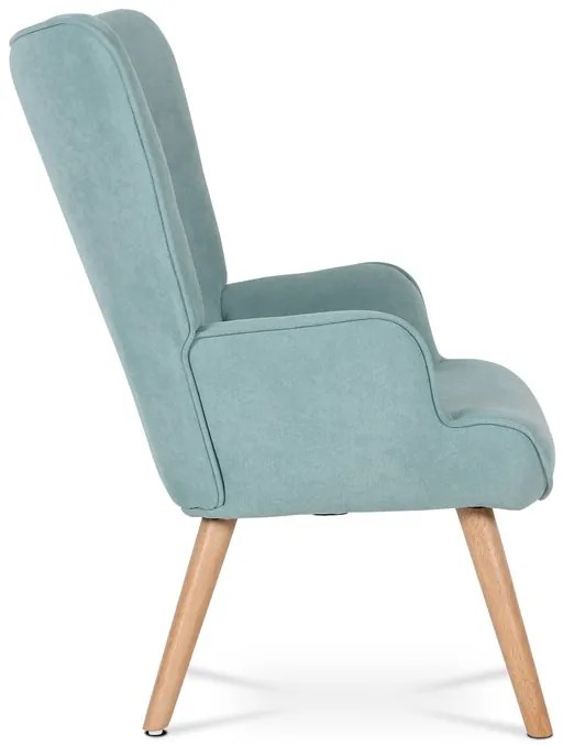 Autronic BONTEC Kreslo ušiak, modrá látka, AK-302 BLUE2 Farba: Hnedá