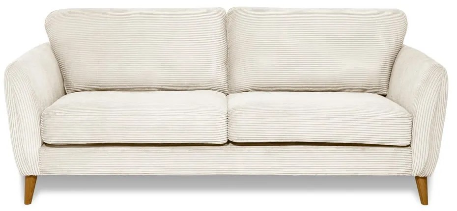 Biela menčestrová pohovka 206 cm Paris – Scandic