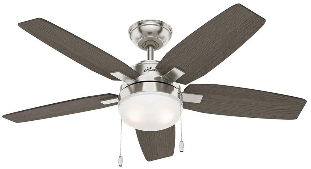 Hunter Arcot ventilátor s lampou, svetlosivý/sivý