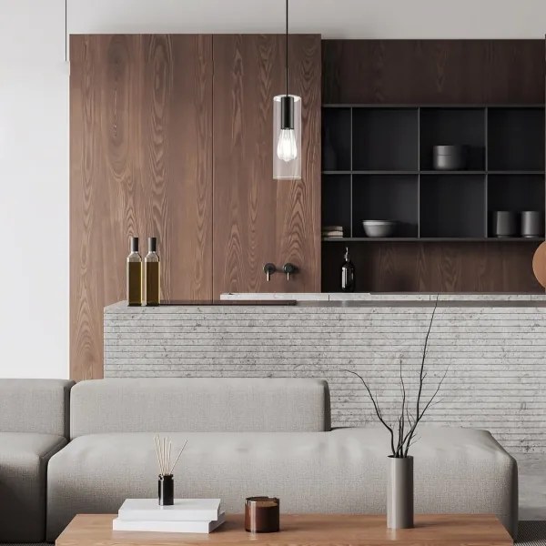 Rabalux 72050 - Luster na lanku ESTA 1xE27/40W/230V číra/zlatá