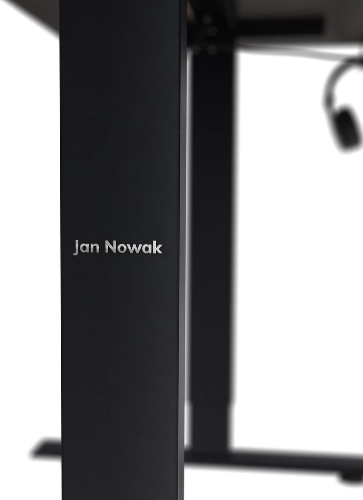 Výškovo nastaviteľný elektrický stôl EGON, 1100 x 720 x 600 mm, orech/ čierny