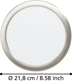 Eglo 901407 - LED podhľadové svietidlo FUEVA LED/18,5W/230V pr. 21,6 cm chróm
