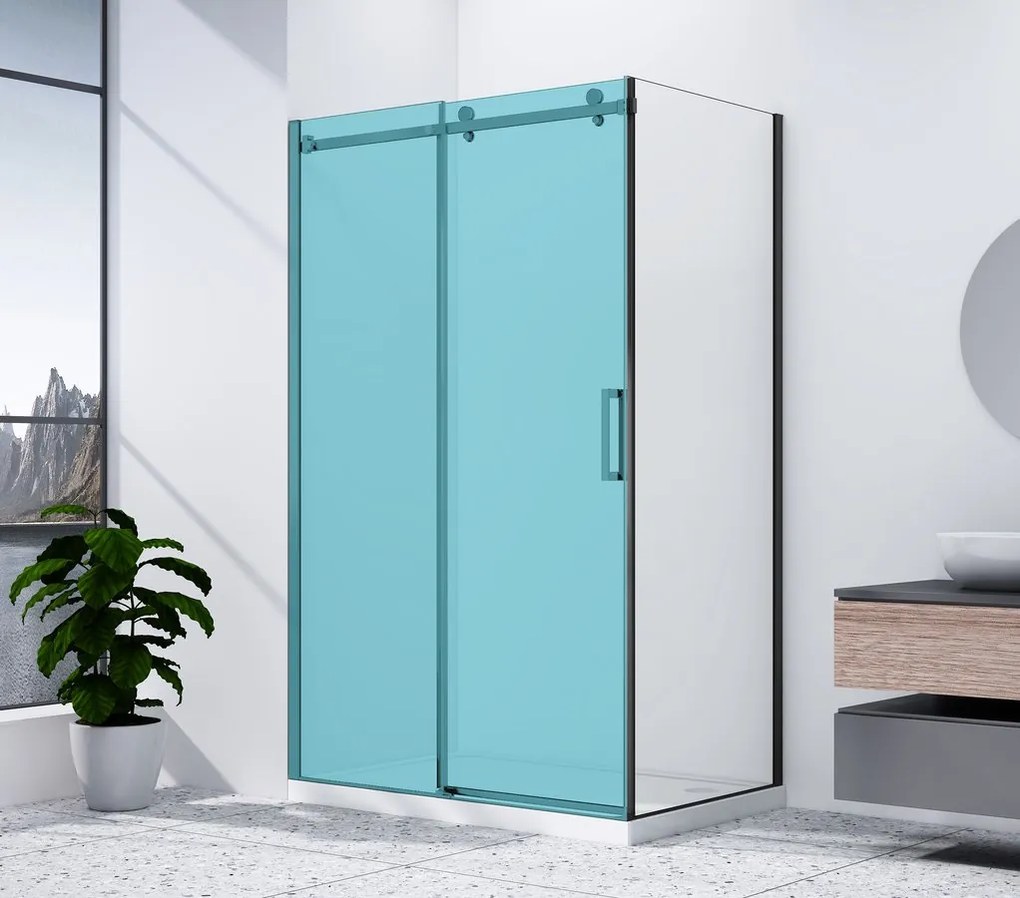 Gelco Gelco, DRAGON BLACK bočná stena 900mm, číre sklo, GD7290B