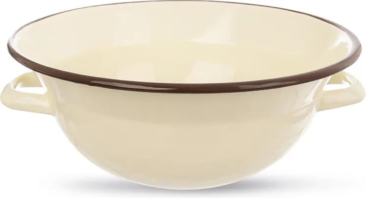 Smaltovaná misa na miesenie béžová 2,5 l
