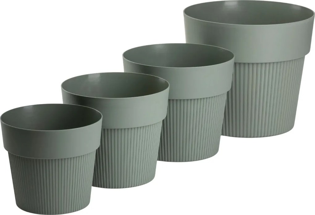 PLASTOVÝ KVETINÁČ SILVA LINE 13X11,5 CM MÄTOVÁ