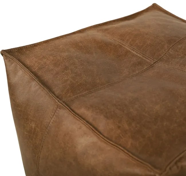 Taburetka Cubo Premium koža, hnedá