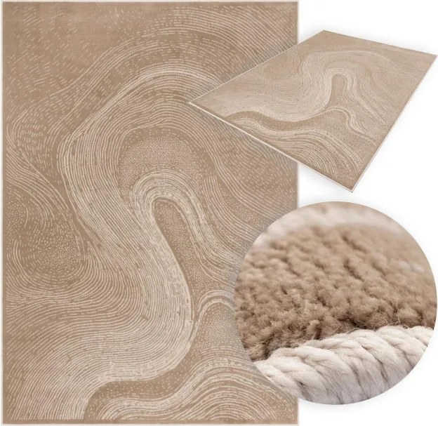 Koberec FD SENSI BRANCO tmavobéžový