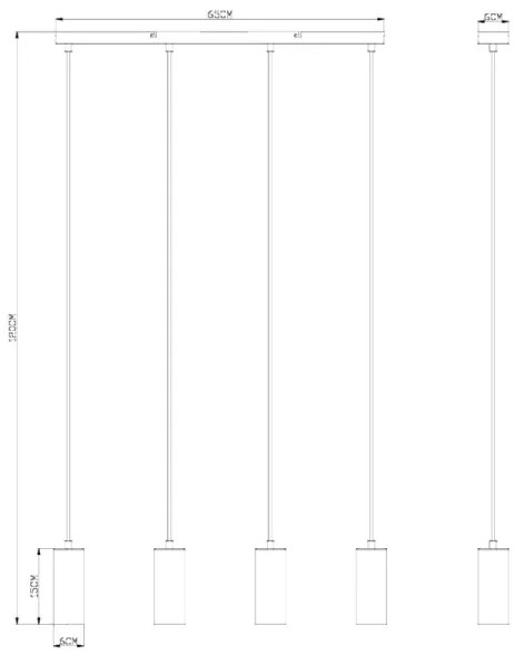 Globo 57911-4HB - Luster na lanku ROBBY 4xGU10/35W/230V čierna