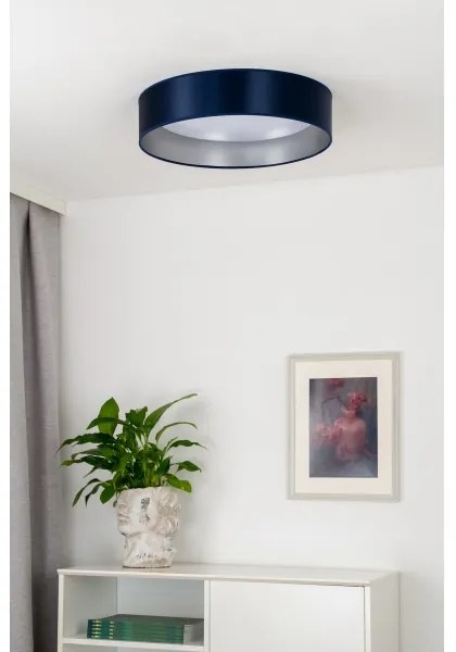 Duolla - LED Stropné svietidlo ROLLER LED/24W/230V pr. 45 cm modrá/strieborná