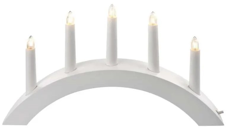 Vianočný svietnik 5xE10/15W/230V biela