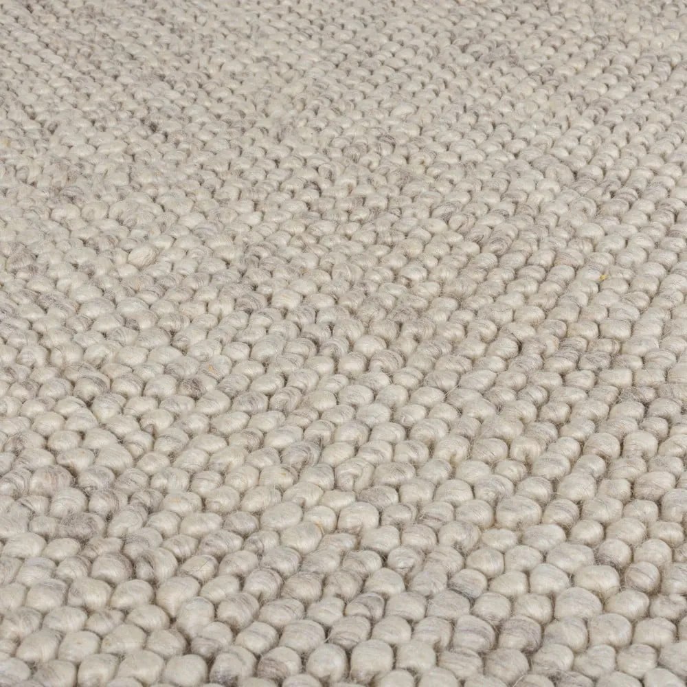 Svetlosivý ručne tkaný koberec s prímesou vlny 160x230 cm Minerals – Flair Rugs