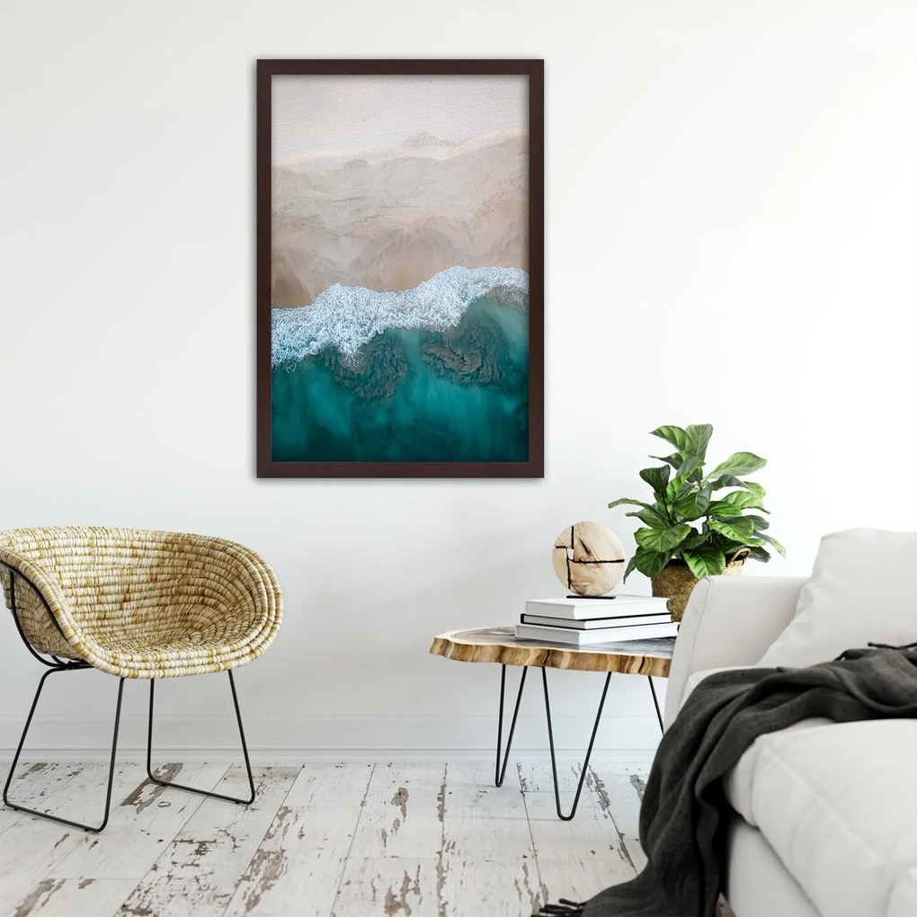 Gario Plagát Vlny na brehu mora Farba rámu: Bez rámu, Rozmery: 40 x 60 cm
