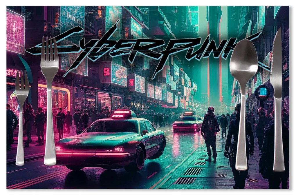Sablio Prestieranie Cyberpunk 2077 Mesto: 40x30cm