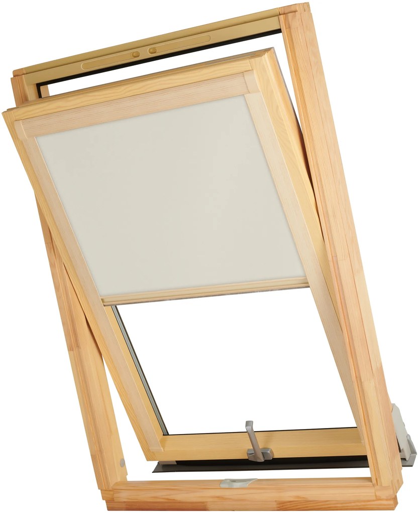 Dekodum Termoizolačná roleta na strešné okno typu FAKRO 66x118 Farba látky: Pearl Silver, Farba profilu: Borovica