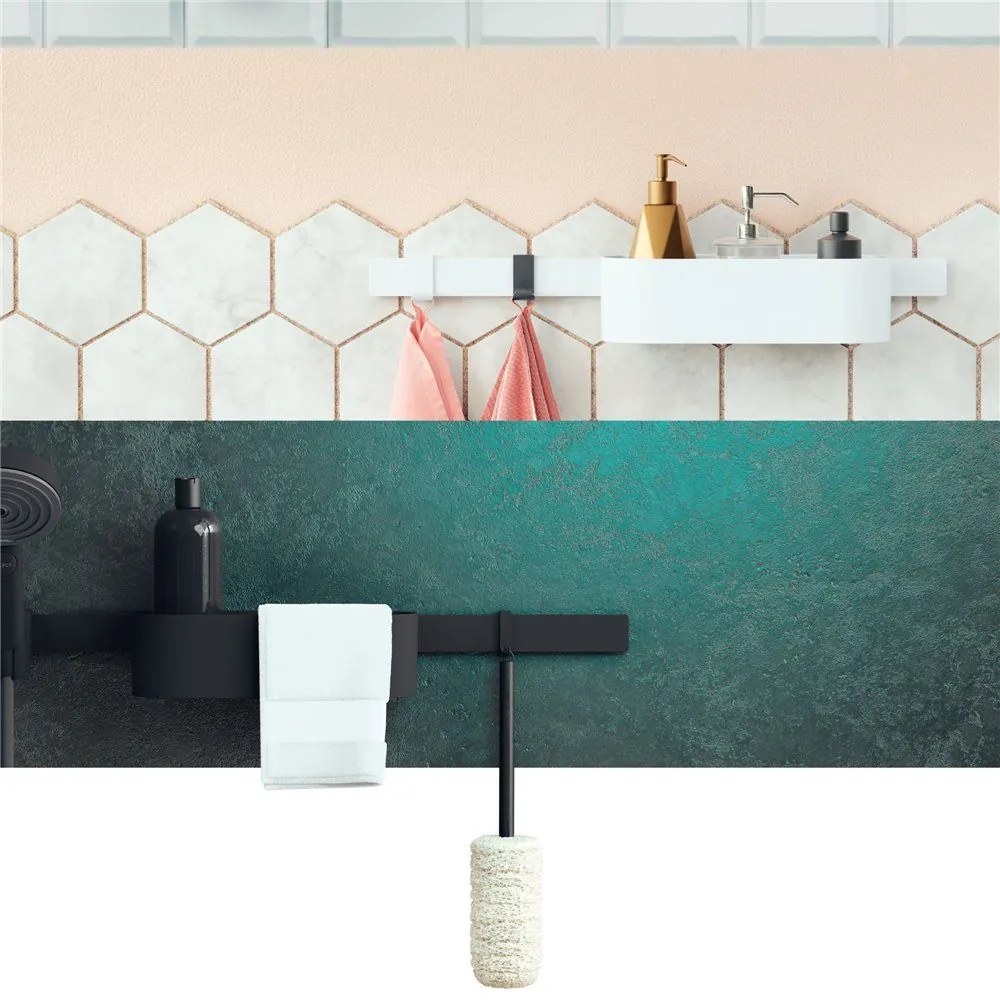 HANSGROHE WallStoris držiak toaletného papiera s poličkou, bez krytu, matná biela, 27928700