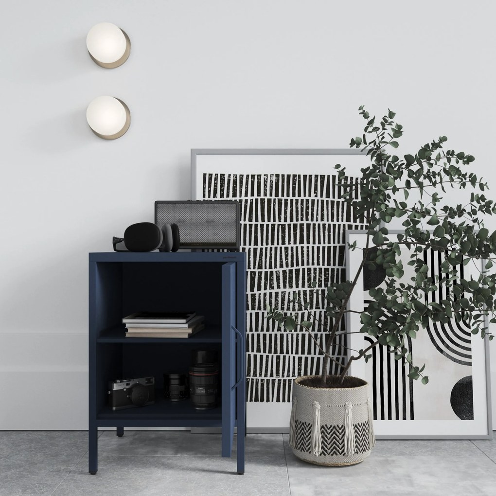 Nočný stolík MIA, 424 x 595 x 400 mm, Modern: tmavomodrá farba