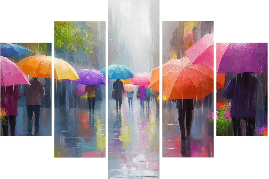 Obraz - Daždivý deň (150x105 cm)
