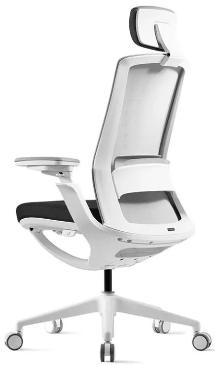 Kancelárska ergonomická stolička ROLY White — sieť, látka, biela / viac farieb Černá