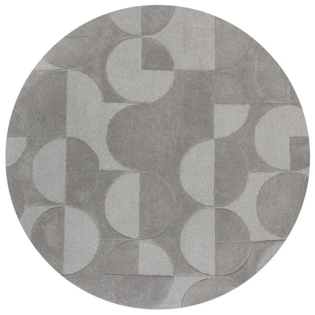 Kusový koberec Moderno Gigi Grey kruh, 160x160 (priemer) kruh, šedá, obývacia izba, Flair Rugs