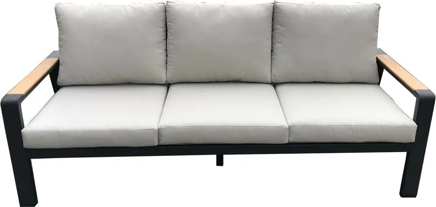 Sivá hliníková záhradná lounge súprava pre 5 Rotterdam – Rojaplast