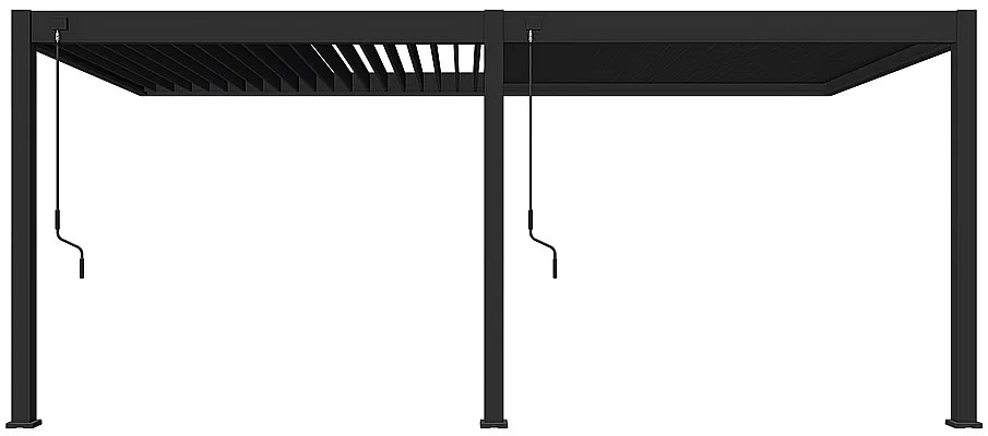 Záhradná hliníková pergola do steny 6x3 m (antracit)