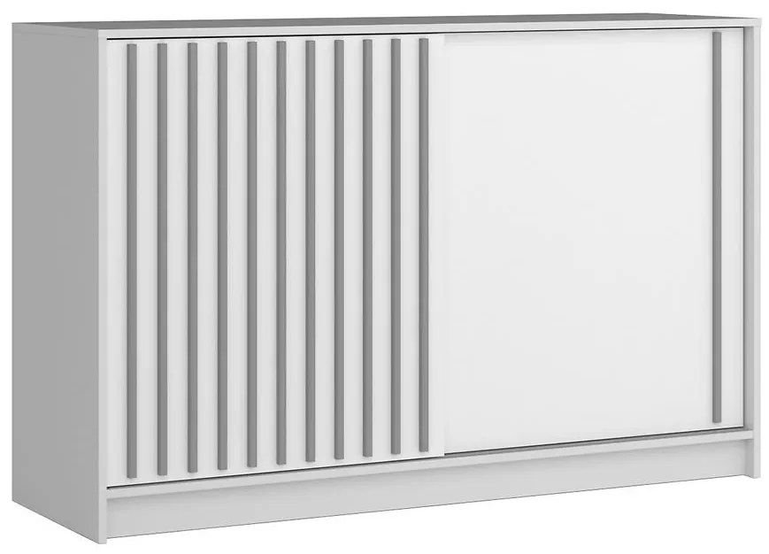 Komoda Royal biela/lamela šedá