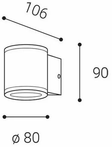 LED2 - Vonkajšie nástenné svietidlo MIDO 1xGU10/50W/230V antracit IP54