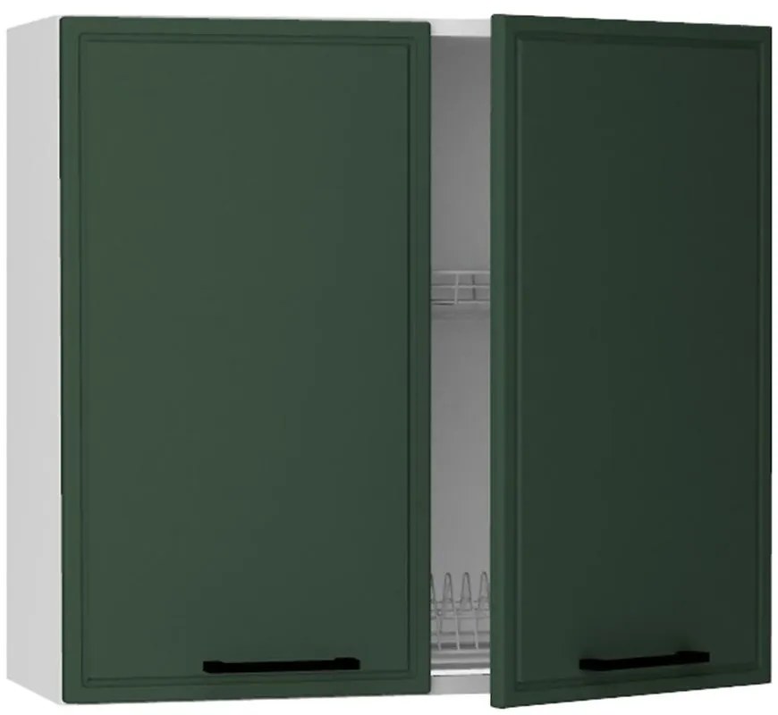 Kuchynská skrinka Emily W80su Alu zelená mat