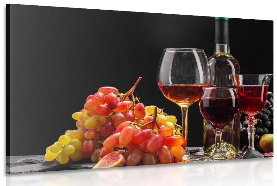 Obraz víno a hrozno - 90x60