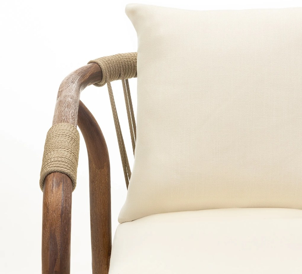 Zahradní židle Rovigo z masivu akáciové dřevo/béžová