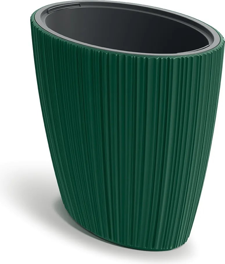 Kvetináč Oros 59,5 cm tmavozelený
