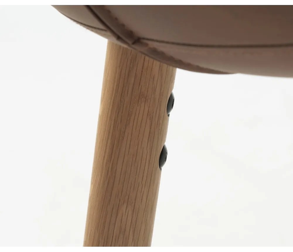 Hnedé kovové jedálenské stoličky v súprave 2 ks Teslin – Unique Furniture