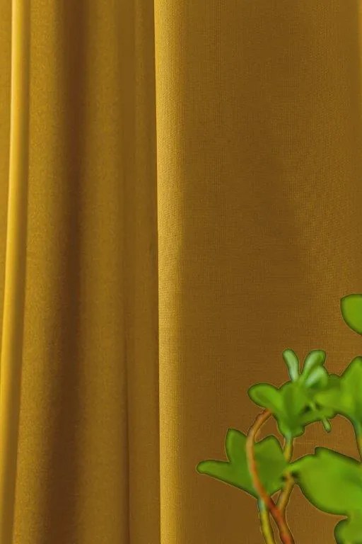 Horčicový záves OXFORD 140x250 cm Zavesenie: Riasiaca páska