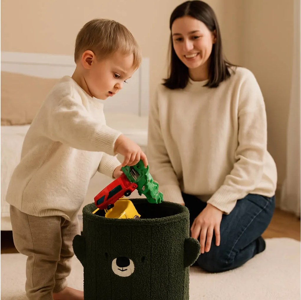 CH Taburetka s úložným priestorom Bear - tmavozelená