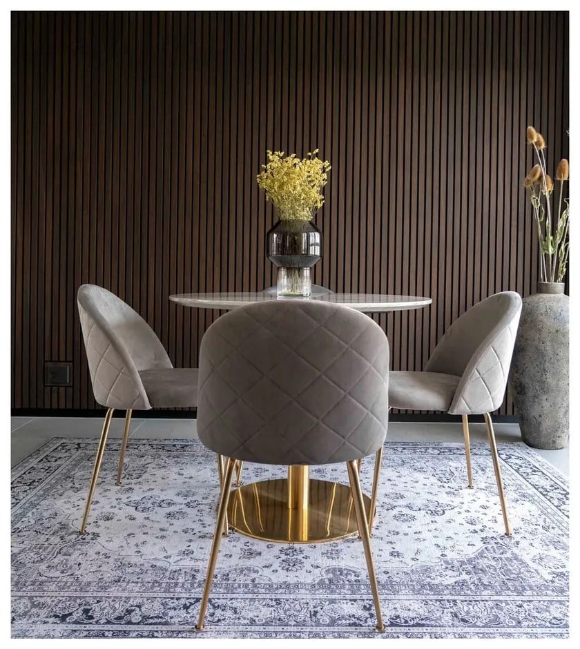 Svetlosivé zamatové jedálenské stoličky v súprave 2 ks Geneve – House Nordic