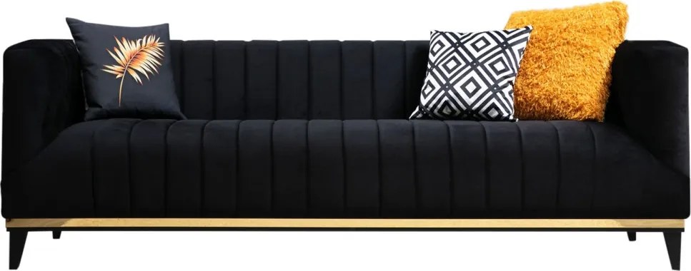 Trojmiestna pohovka Bellino 222 cm čierna