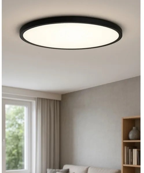 LED stropné svietidlo LED/40W/230V 3000/4000/6500K pr. 50 cm čierne