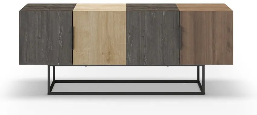TV stolík v dekore duba v hnedo-prírodnej farbe 140x55 cm Titan – Marckeric