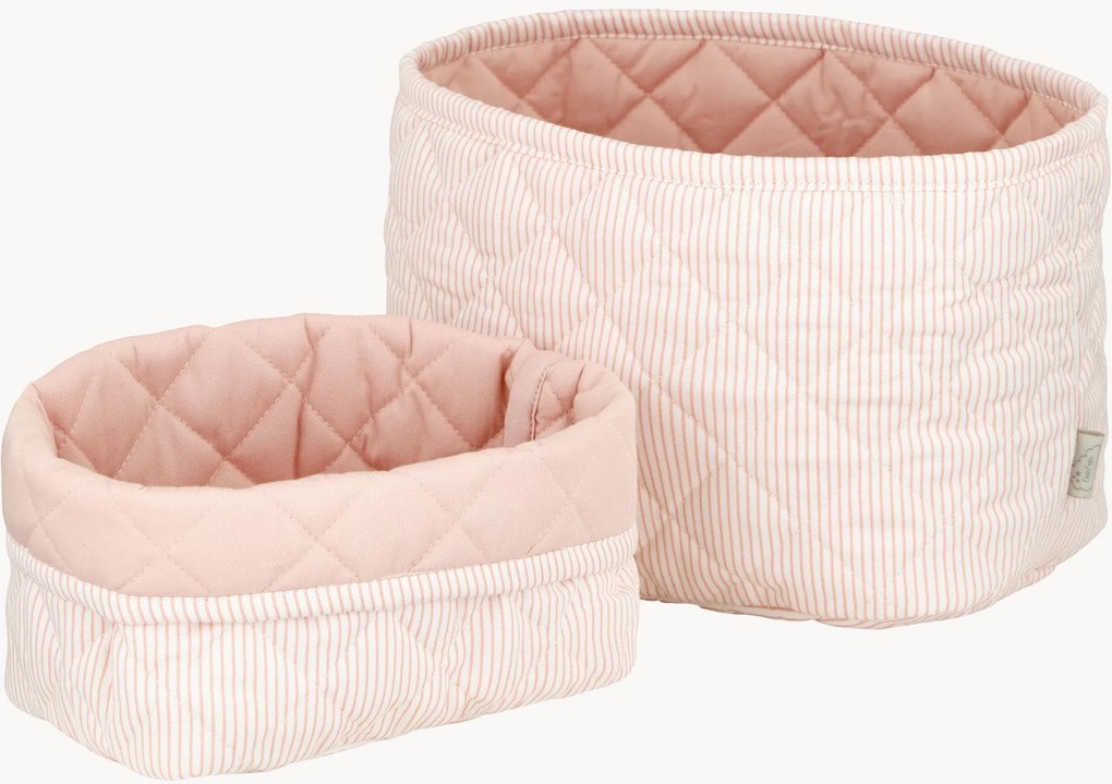 Detské bavlnené úložné koše Stripes, 2 ks