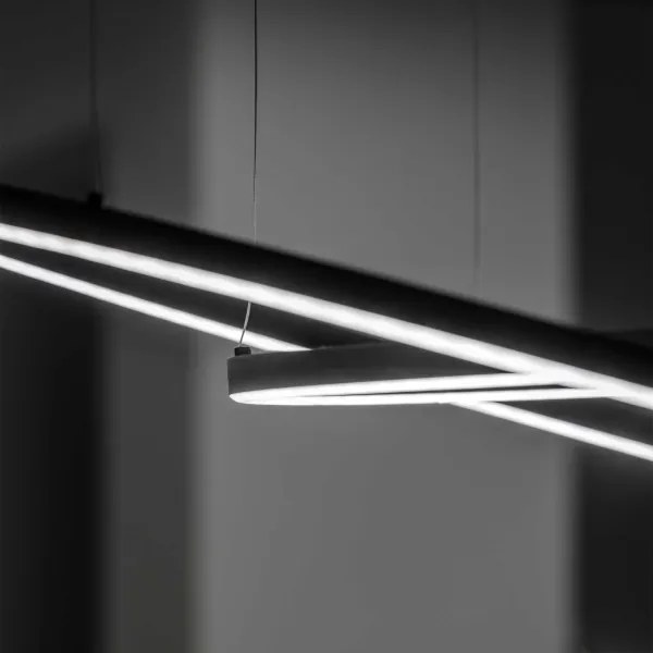 Ideal Lux - LED závesné svietidlo na lanku ORACLE LED/83W/230V 3000K pr. 150 cm čierna