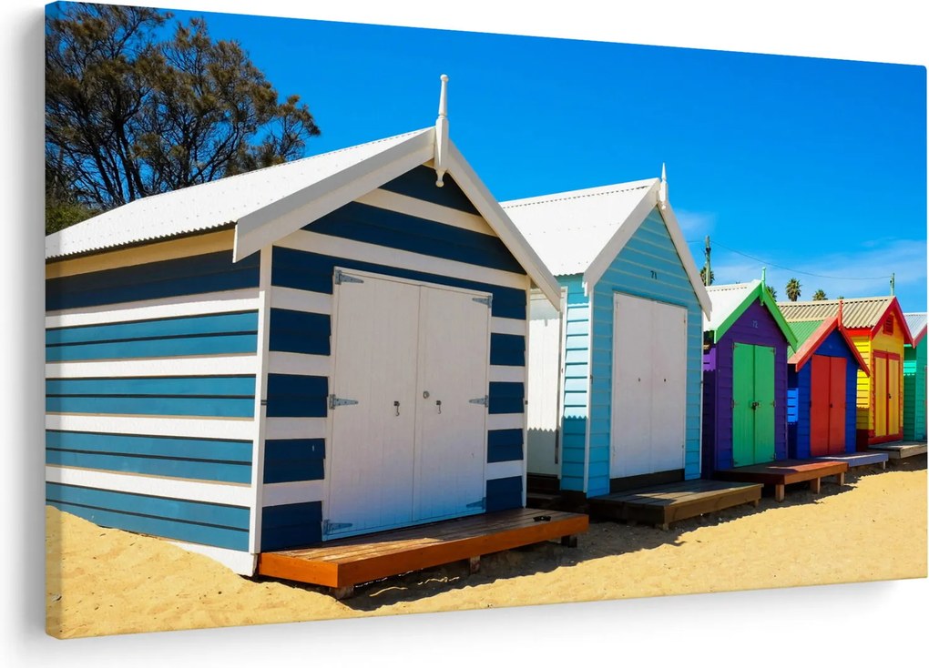 Obraz - Pláž Brighton, Melbourne, Austrália (90x60 cm)