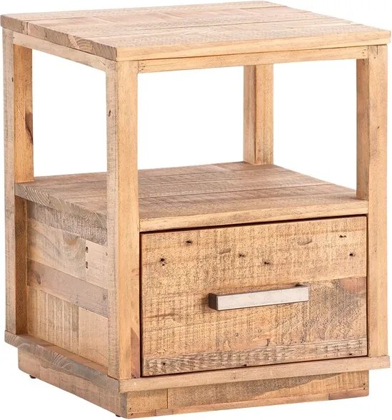 Rustikálny nočný stolík z borovicového masívu Patna 40cm