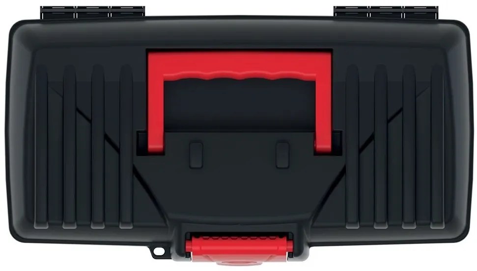 Plastový kufor na náradie CALIDER 30 cm čierno-červený