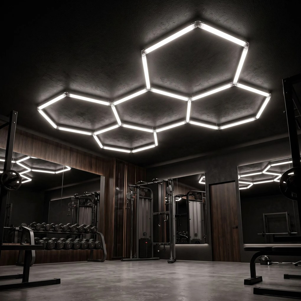 Toolight Toolight, LED stropné svietidlo HEXAGON 5 modulov, JNH051-H, biela, OSW-56243