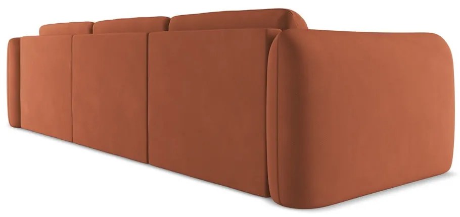 Oranžová rohová pohovka (pravý roh) Hoku – Makamii