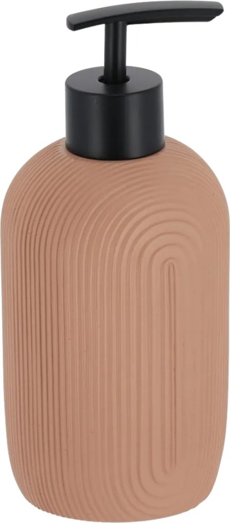 Sada kúpeľňových doplnkov Elya, púdrová/s čiernymi prvkami