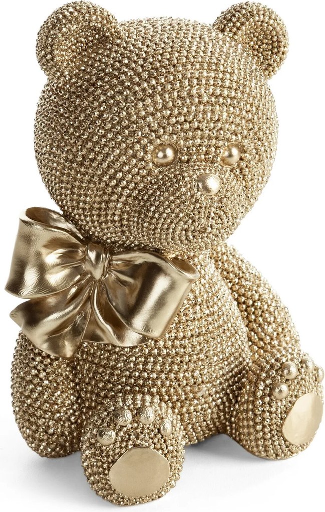 DEKORAČNÁ SOŠKA BEAR 13X17 CM ŠAMPANSKÁ